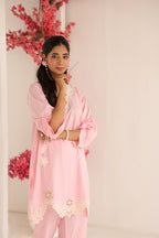 BLUSH CHARM embroidered co-ord set