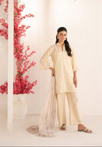 IVORY WHISPER embroidered co-ord set