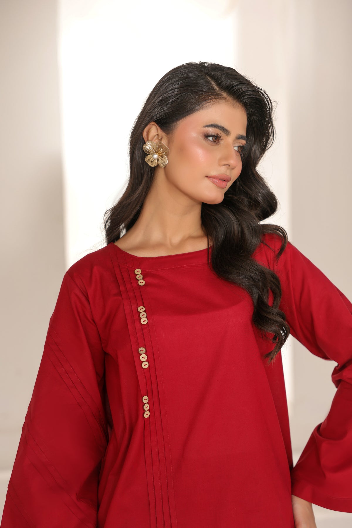 GARNET RED- COTTON CO-ORD | SE-01
