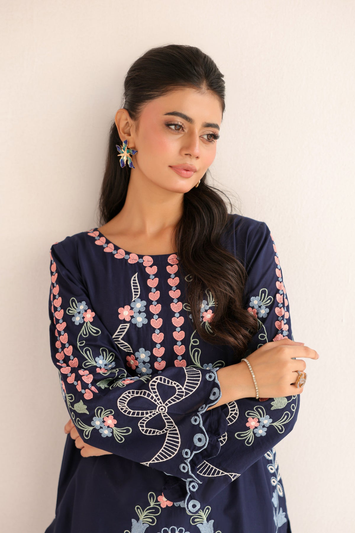 SAPPHIRE GARDEN embroidered co-ord set