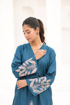TEAL SERENITY embroidered co-ord set