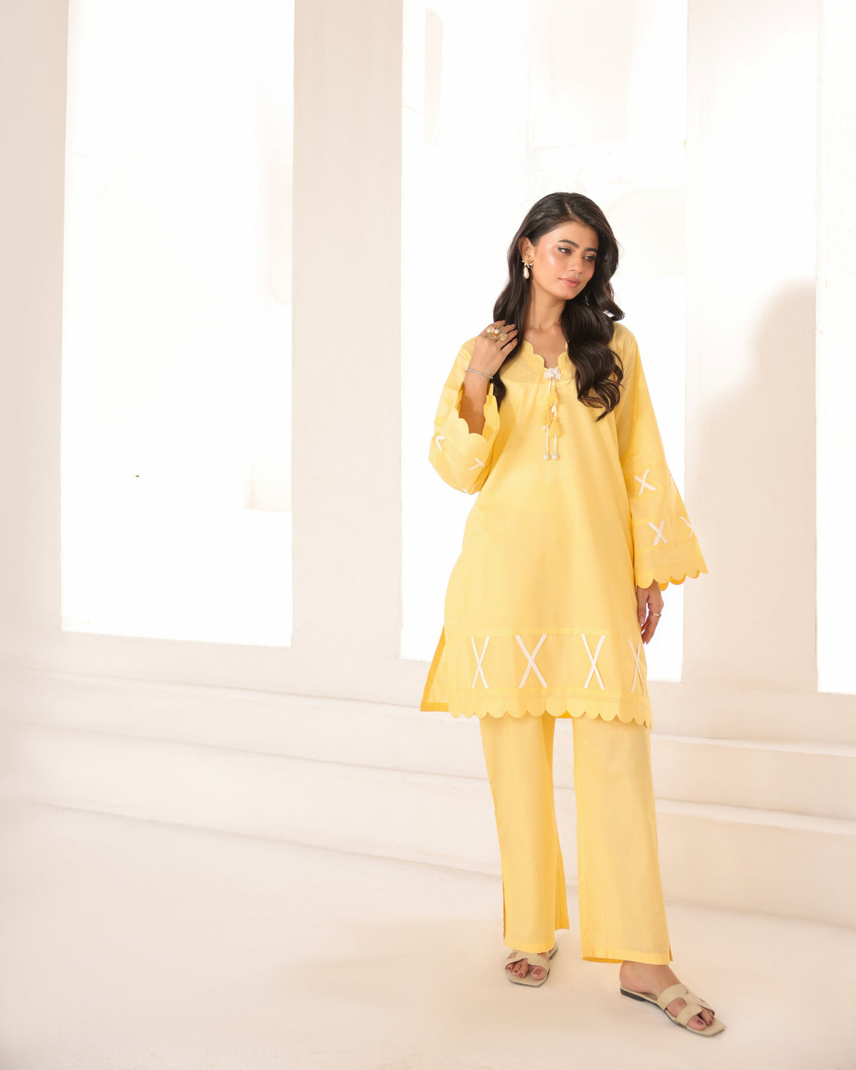 BUTTER BLOOM- COTTON CO-ORD | SE-06